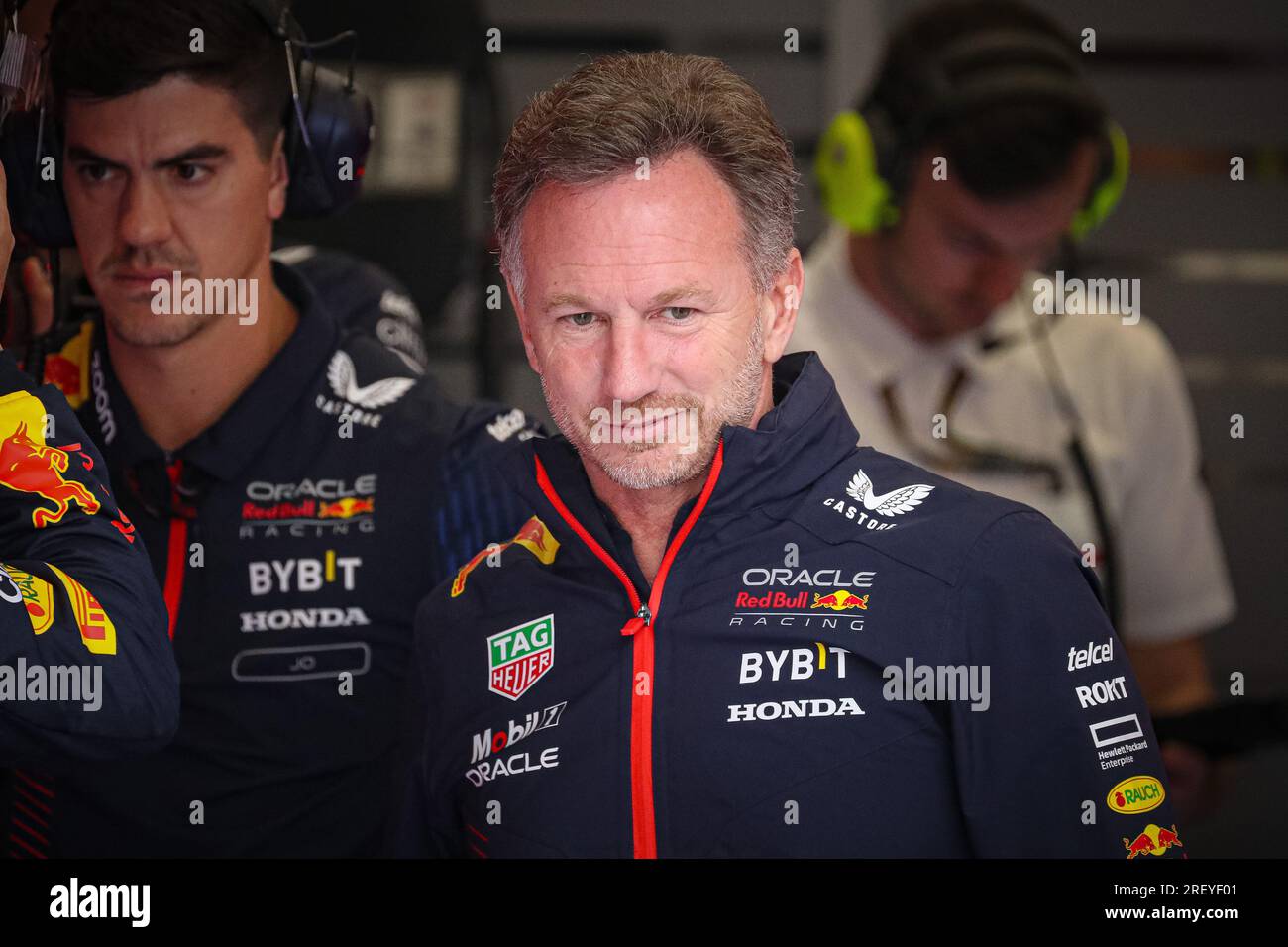 Christian Horner Team Principal bei Oracle Red Bull Racing während des belgischen GP, Spa-Francorchamps 27-30. Juli 2023 Formel-1-Weltmeisterschaft 2023. Stockfoto