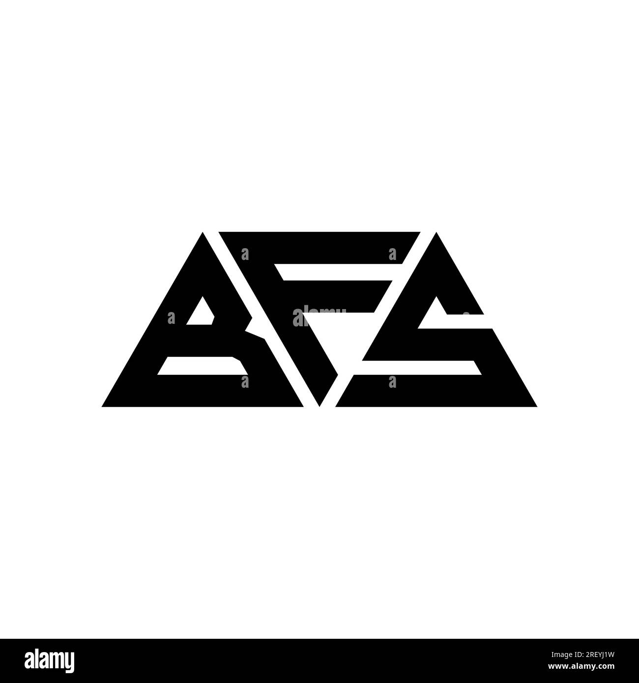 BFS-Logo mit Dreiecksbuchstaben und Dreiecksform. BFS Dreieck Logo Design Monogramm. BFS-dreieckige Vektor-Logo-Vorlage mit roter Farbe. BFS Triangul Stock Vektor