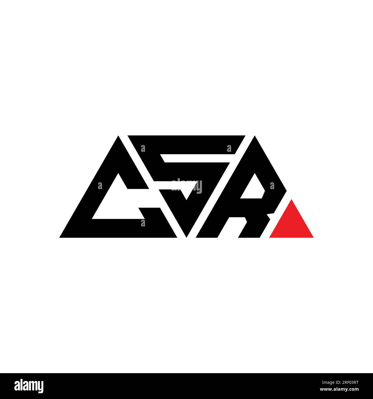 CSR-Logo mit Dreiecksbuchstaben und Dreiecksform. CSR-Dreieck-Logo-Monogramm. CSR-Dreieck-Vektor-Logo-Vorlage mit roter Farbe. CSR Triangul Stock Vektor