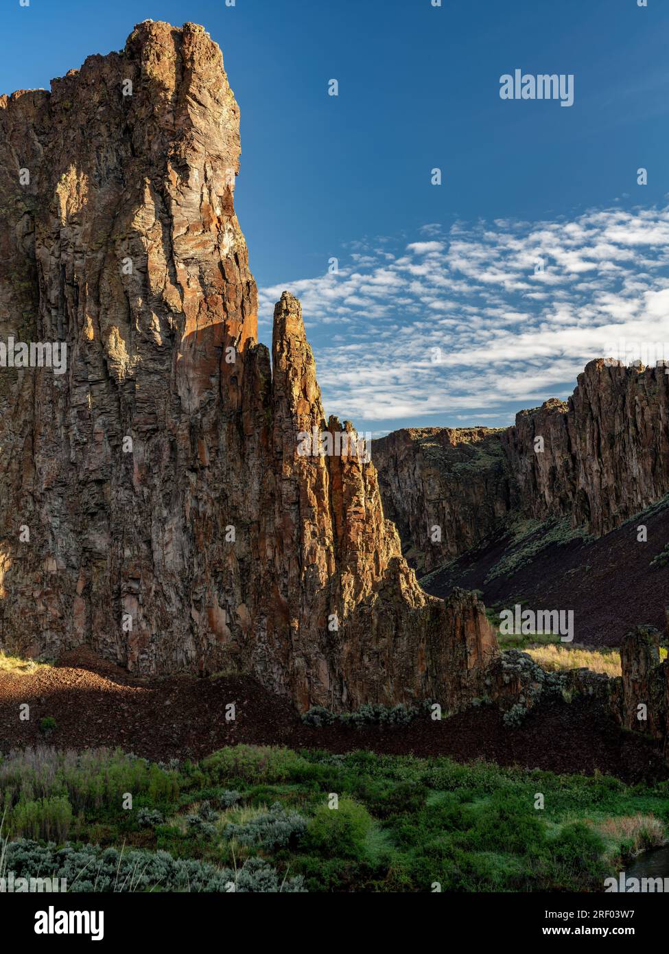 Owyhee River Idaho Canyon bei Sonnenaufgang Stockfoto