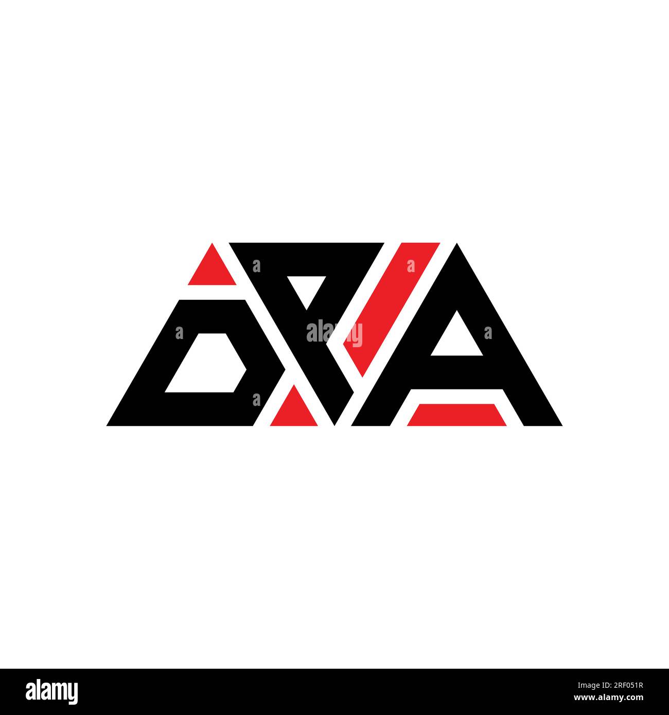 DPA-Logo mit dreieckigem Buchstaben in Dreiecksform. DPA-Dreieck-Logo-Monogramm. DPA-dreieckige Vektorvorlage mit roter Farbe. DPA Triangul Stock Vektor