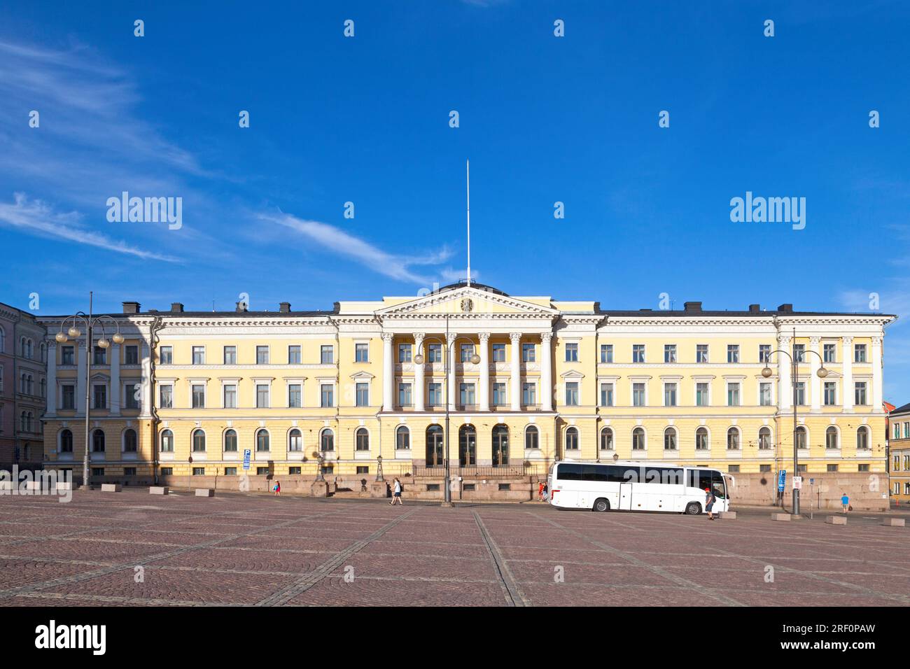 Helsinki, Finnland - Juni 18 2019: Das Amt des Ministerpräsidenten ist das wichtigste Leitungsorgan der finnischen Regierung und eines der zwölf Ministerien Stockfoto