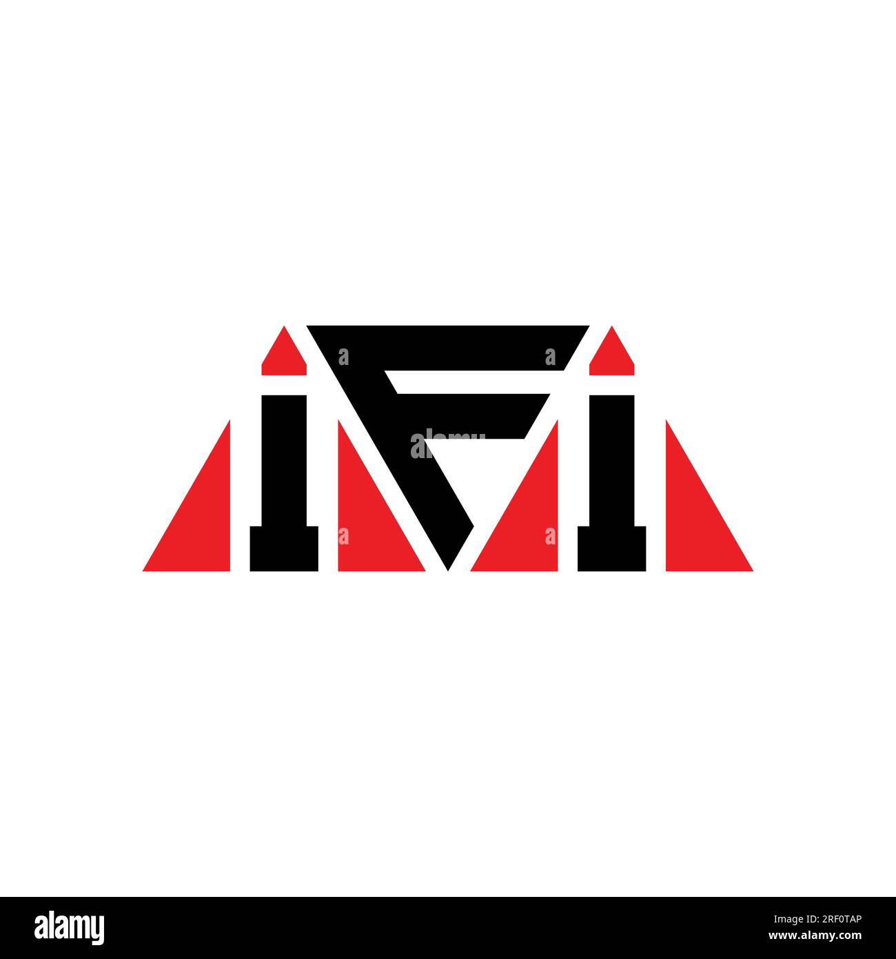 IFI-Logo mit Dreiecksbuchstaben und Dreiecksform. IFI Dreieck-Logo-Monogramm. IFI-Dreieck-Vektor-Logo-Vorlage mit roter Farbe. IFI Triangul Stock Vektor