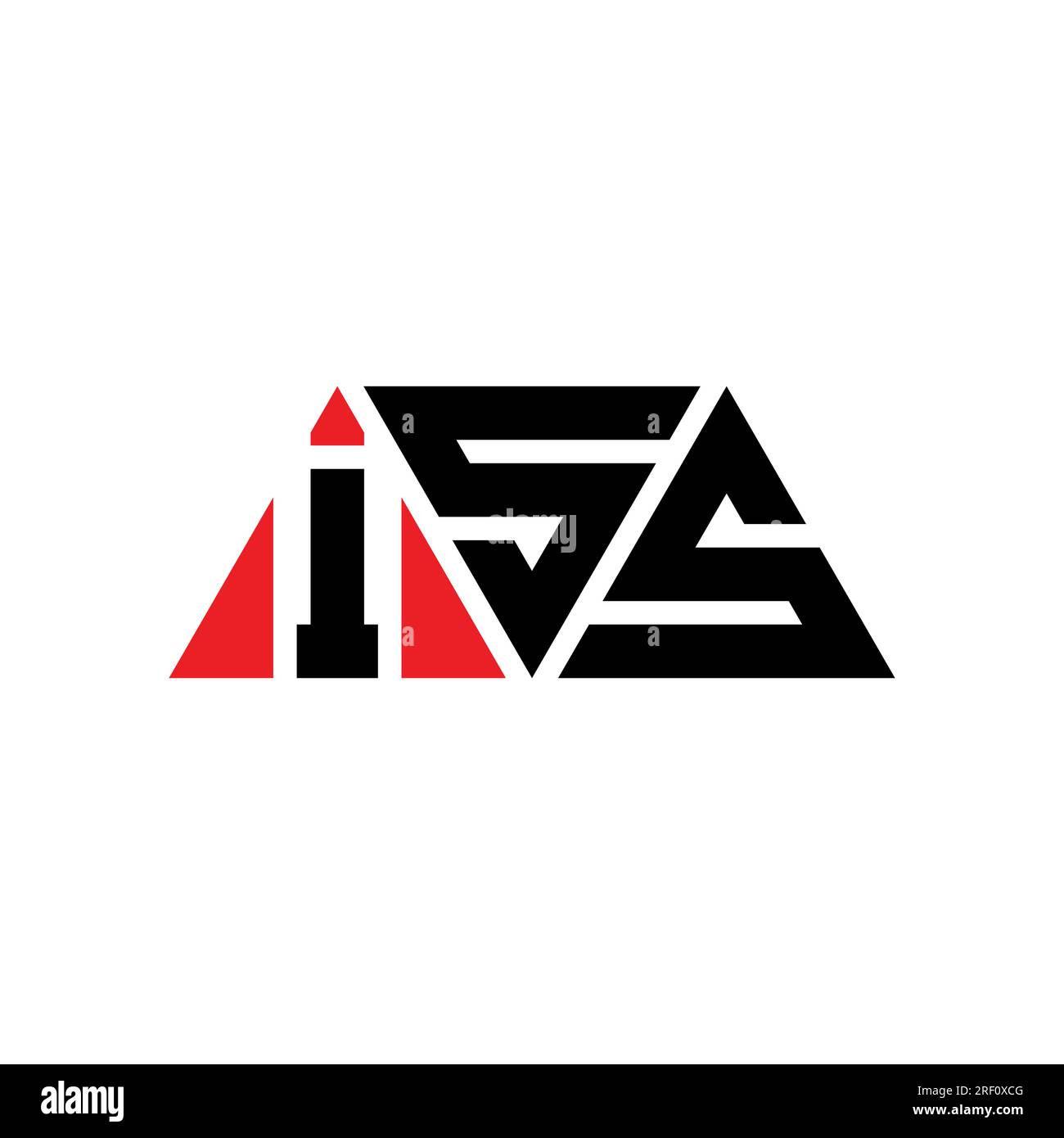 ISS-Logo mit Dreiecksbuchstaben und Dreiecksform. ISS-Dreieck-Logo-Monogramm. ISS-dreieckige Vektorvorlage mit roter Farbe. ISS Triangul Stock Vektor