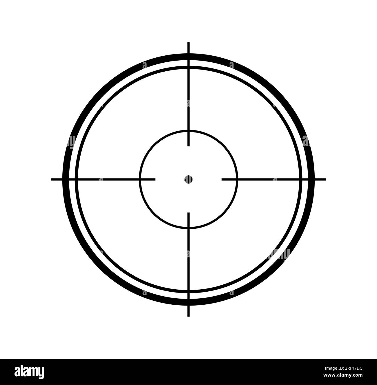 Scharfschütze und Jäger Fadenkreuz Zielsymbol Fokussierung und Jagdvektorsymbol Stock Vektor