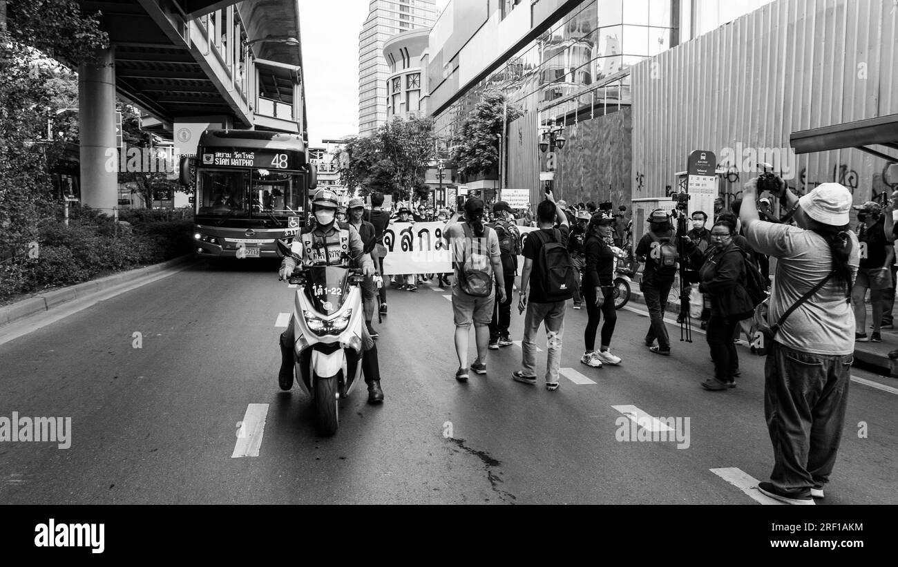 Politische Proteste in Bangkok Stockfoto