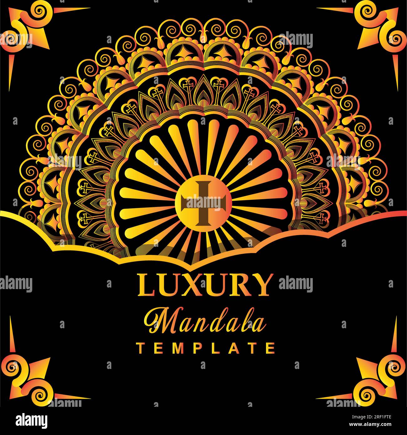 Auffälliges Mandala Vector Drawing Stock Vektor