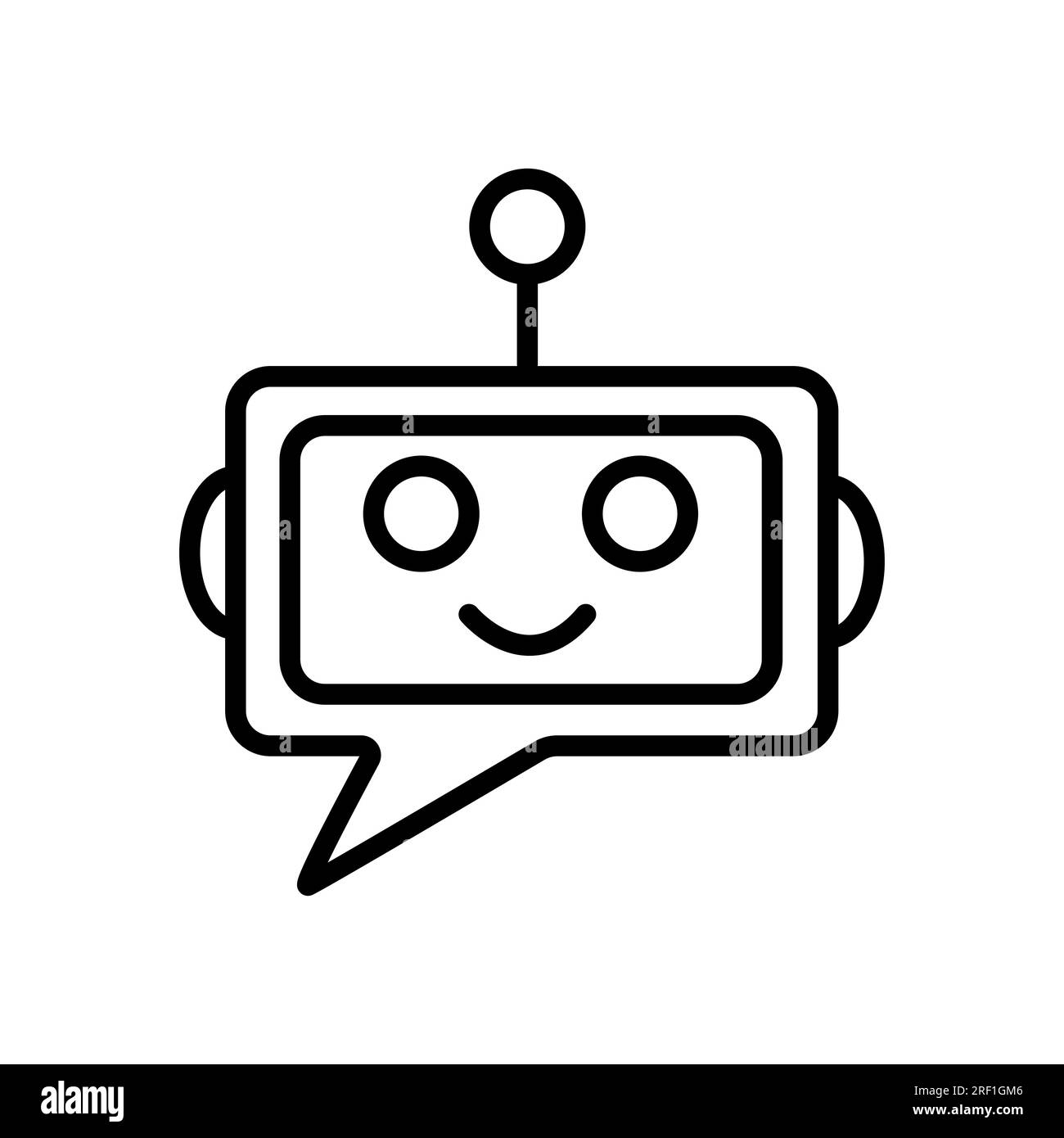 Chatbot-Symbol. Einfaches Element aus der Sammlung sozialer Medien. Creative Chatbot Symbol für Web-Design, Vorlagen, Infografiken und mehr Stock Vektor