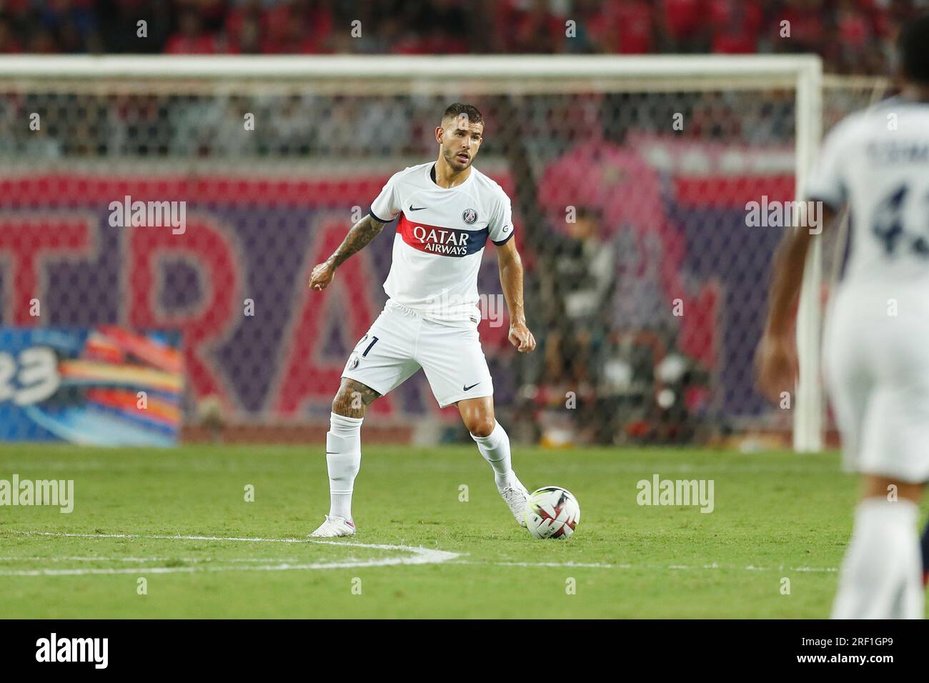 Osaka, Japan. 28. Juli 2023. Lucas Hernandez (PSG) Fußball : Vorsaison '2023 Japan Tour' Spiel zwischen Paris Saint-Germain 2-3 Cerezo Osaka im YANMAR Stadium Nagai in Osaka, Japan . Kredit: Mutsu Kawamori/AFLO/Alamy Live News Stockfoto