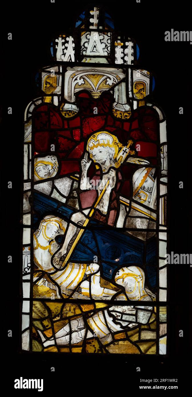 Buntglas, Coventry Cathedral, West Midlands, England, Großbritannien Stockfoto