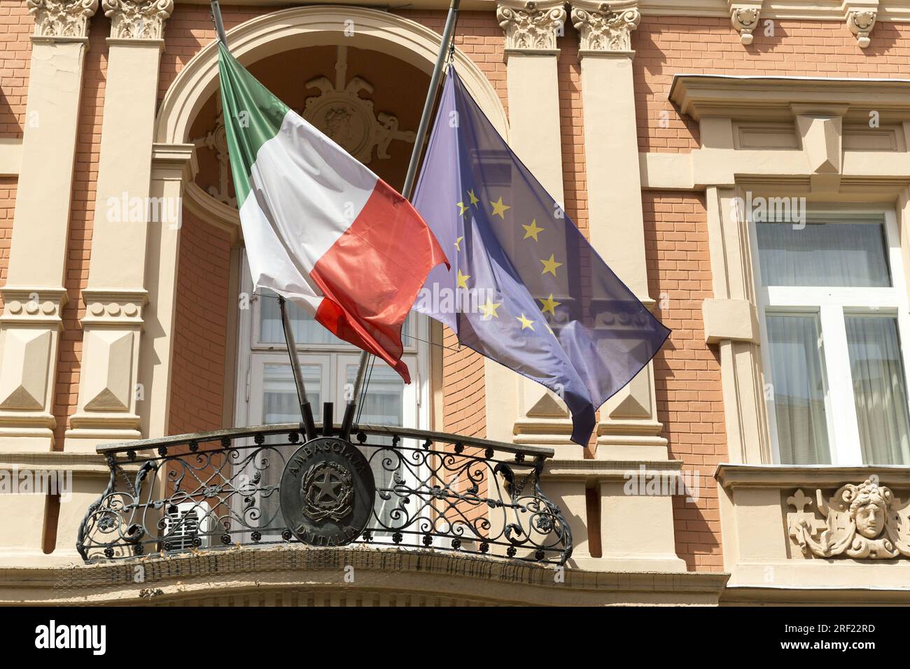 Italienische Botschaft in Kroatien Stockfoto