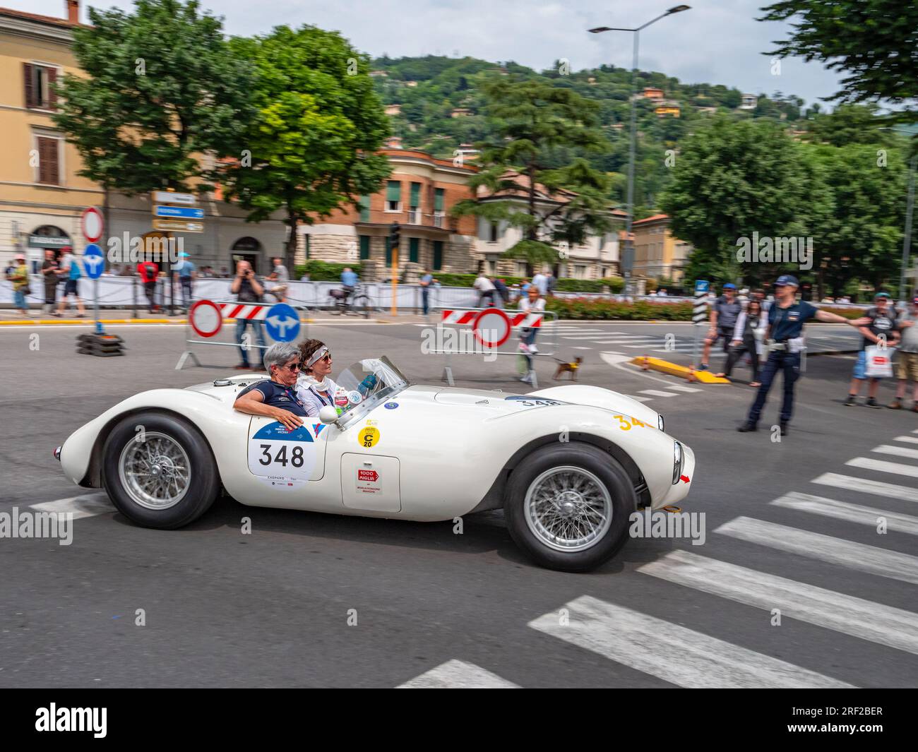 1955 MASERATI A6 MASERATI SPIDER, Mille Miglia 2023 Start in Brescia Stockfoto