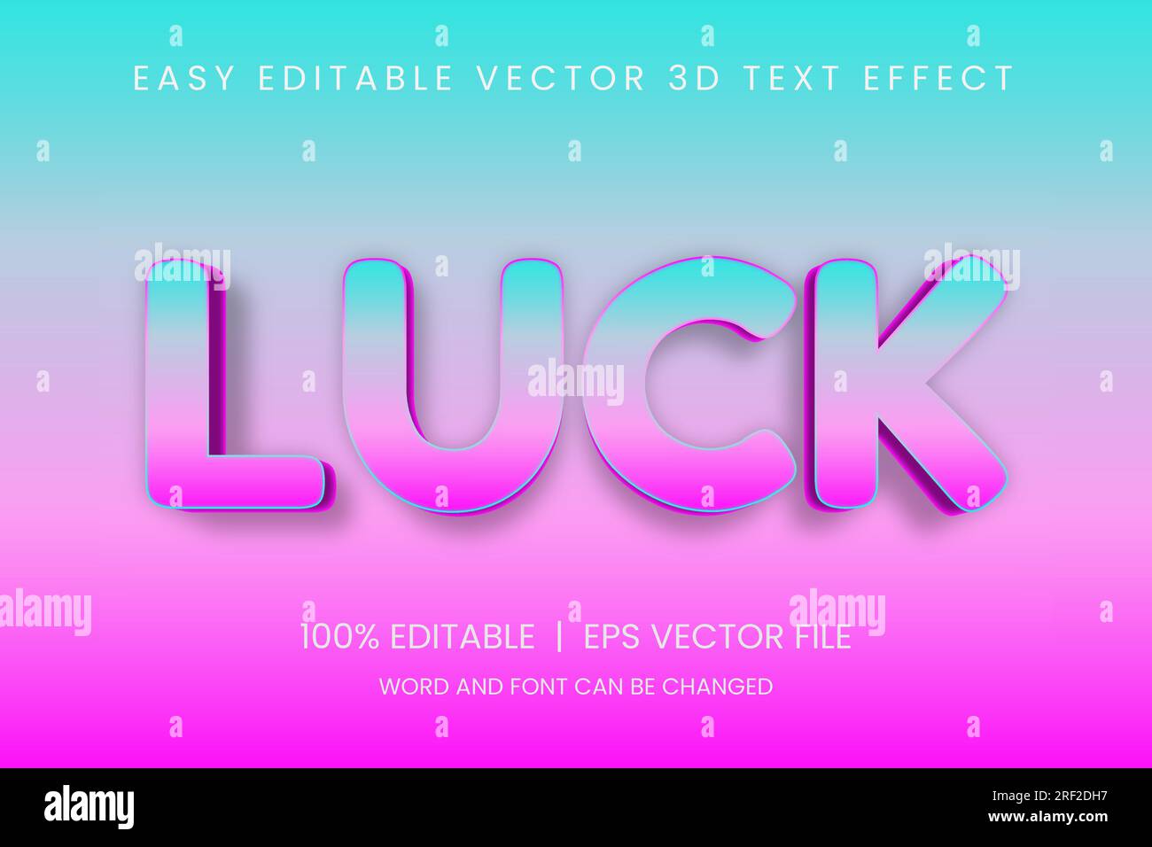 bearbeitbarer 3D-Texteffekt, stilvolles, bearbeitbares Schriftdesign, Schriftart mit Texteffekten Stock Vektor