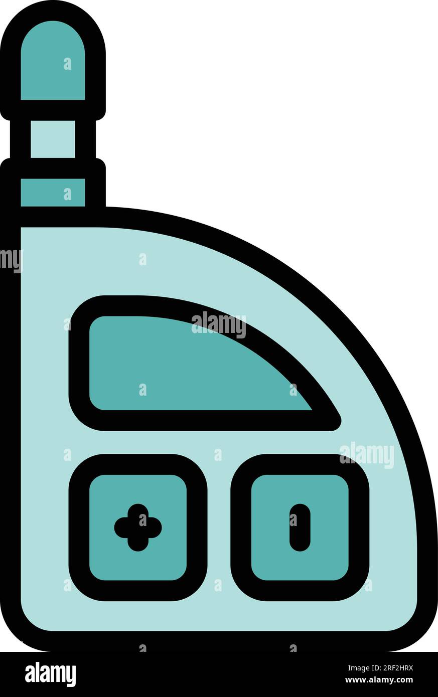 Vektor des Symbols für die Fahrzeugfernsteuerung. Auto-System. Türschloss in flacher Farbe Stock Vektor