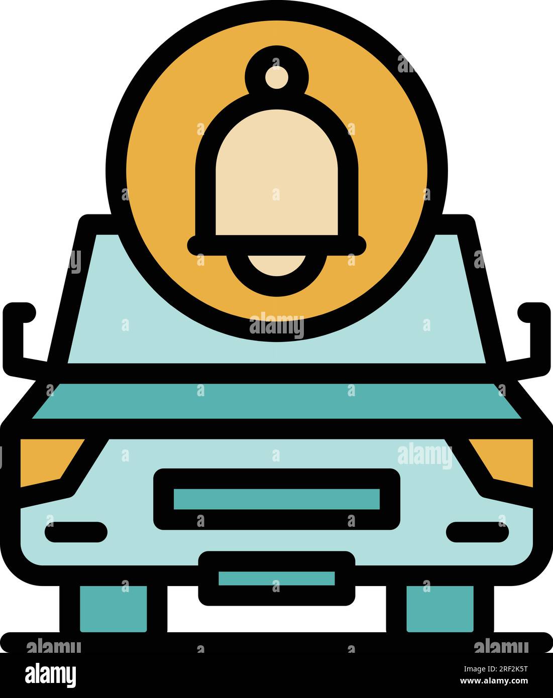 Vektor des Symbols für den Autoalarm-Service. Automatische Fernbedienung. Automatische Systemfarbentfaltung Stock Vektor