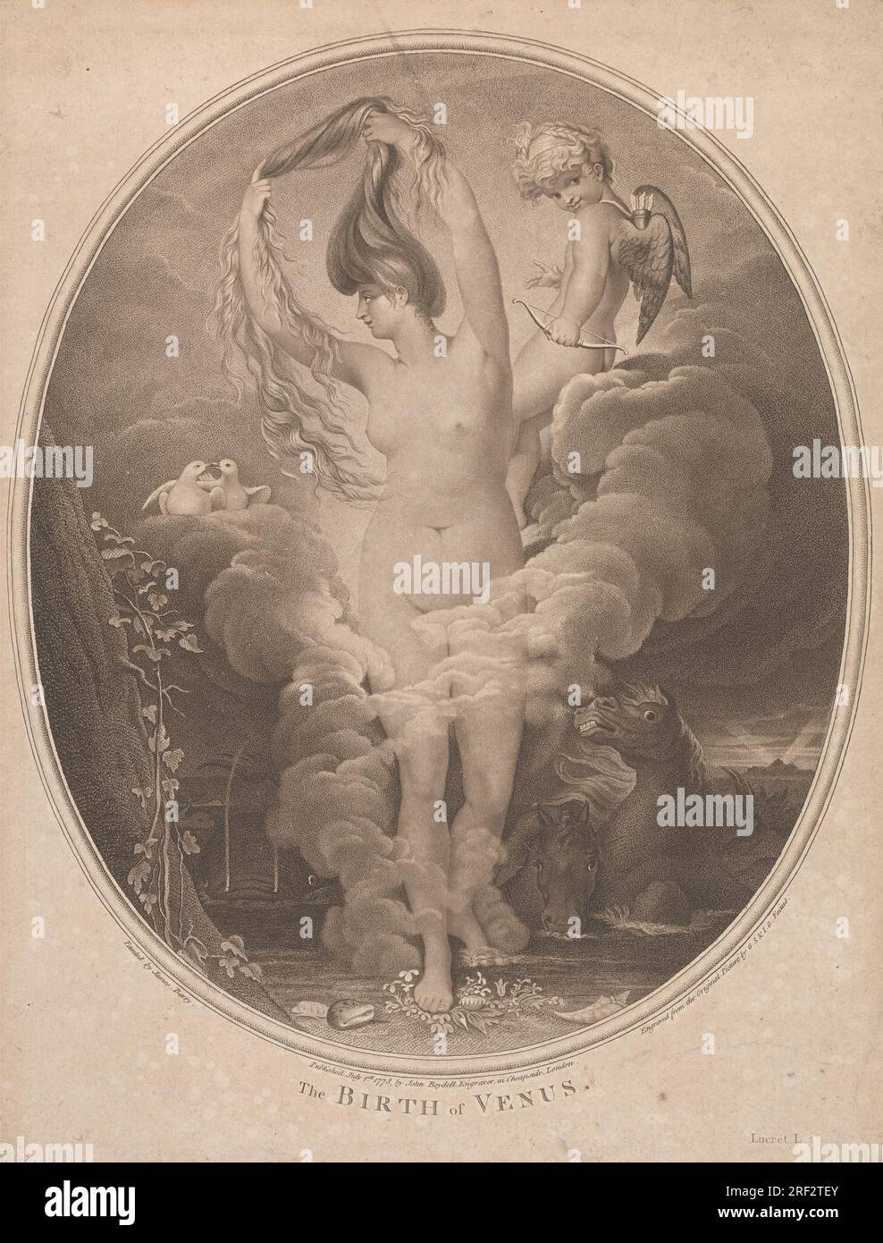 Die Geburt der Venus circa 1778 von Georg Siegmund Facius Stockfoto