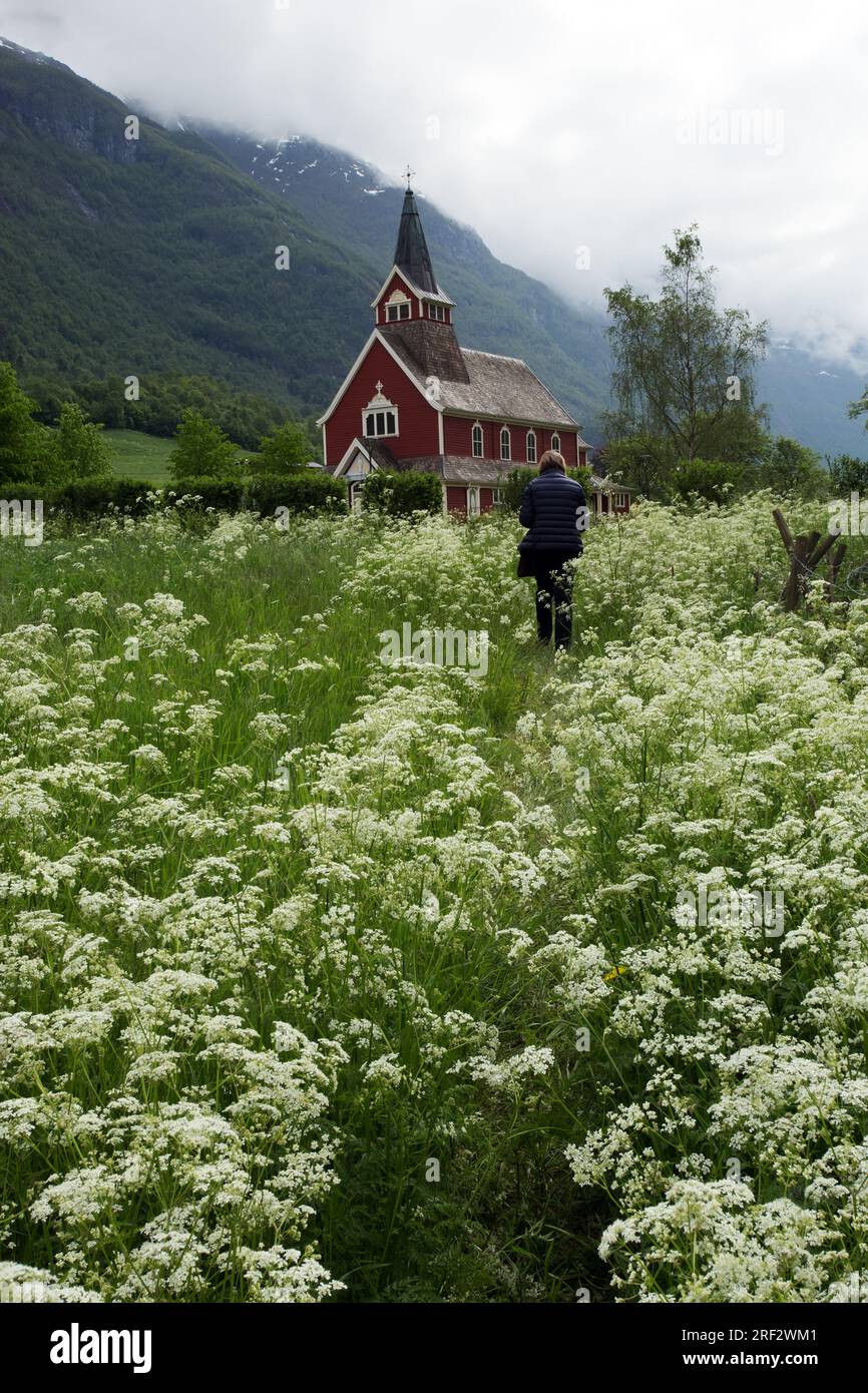 Alte Neue Kirche, Norwegen Stockfoto