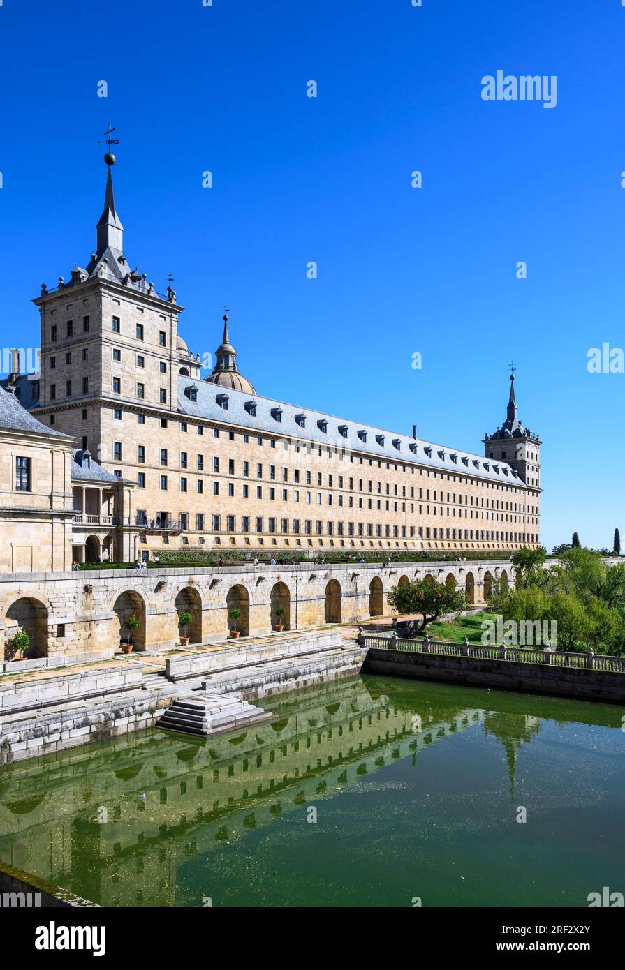 Das Kloster von San Lorenzo de El Escorial, Comunidad de Madrid, Spanien. Stockfoto
