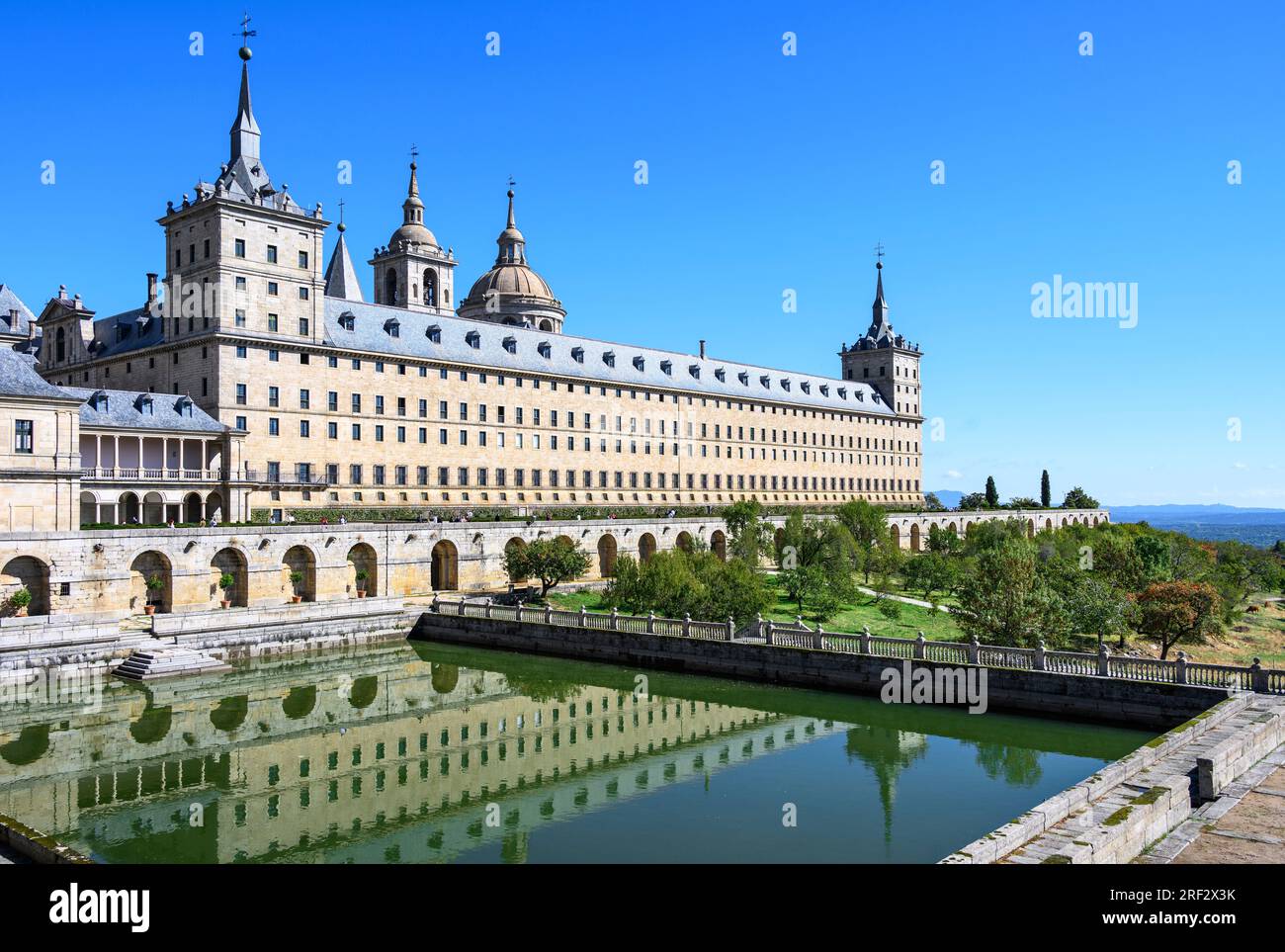 Das Kloster von San Lorenzo de El Escorial, Comunidad de Madrid, Spanien. Stockfoto