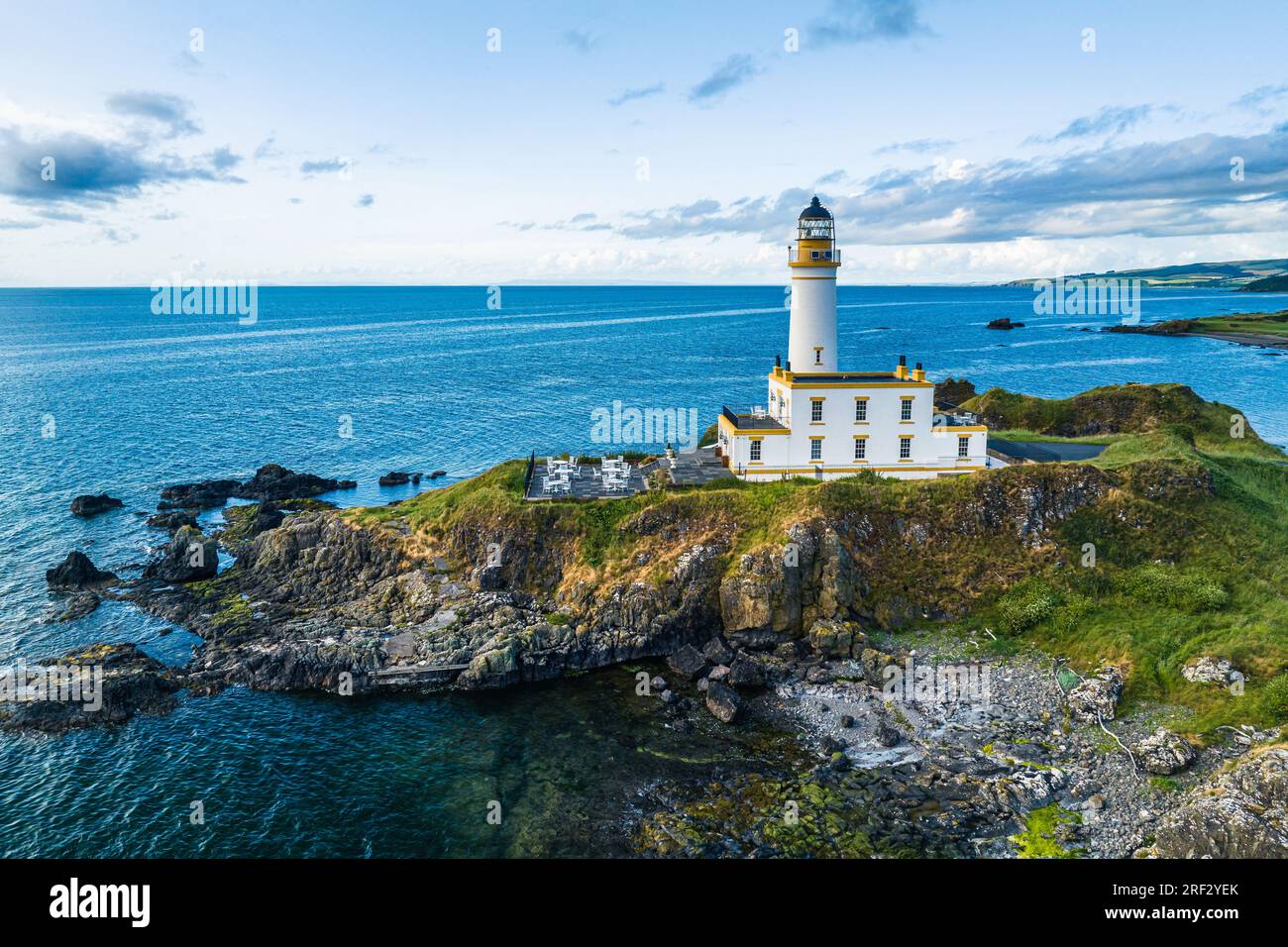 Turnberry Lighthouse, Turnberry Point Lighthouse, Trump Turnberry Golf Resort, South Ayrshire Coast, Schottland, Großbritannien Stockfoto