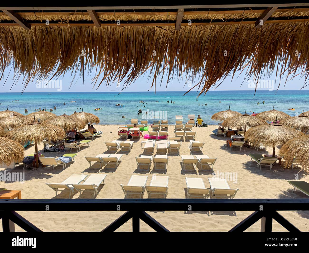 Punta Prosciutto. Porto Cesareo. Salento. Italien. Der Strand Stockfoto