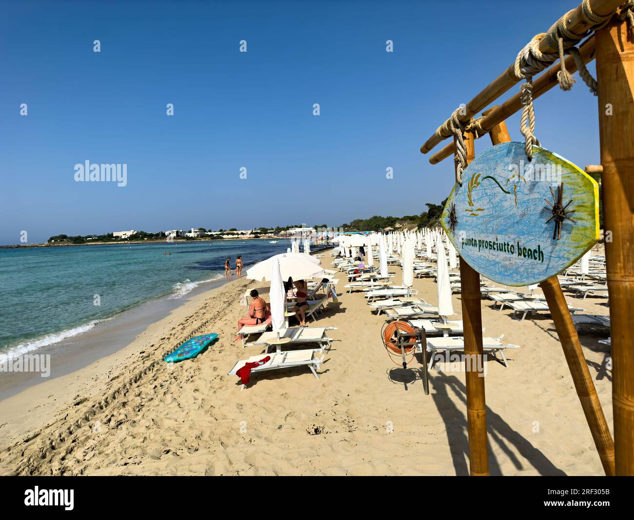 Punta Prosciutto. Porto Cesareo. Salento. Italien. Der Strand Stockfoto