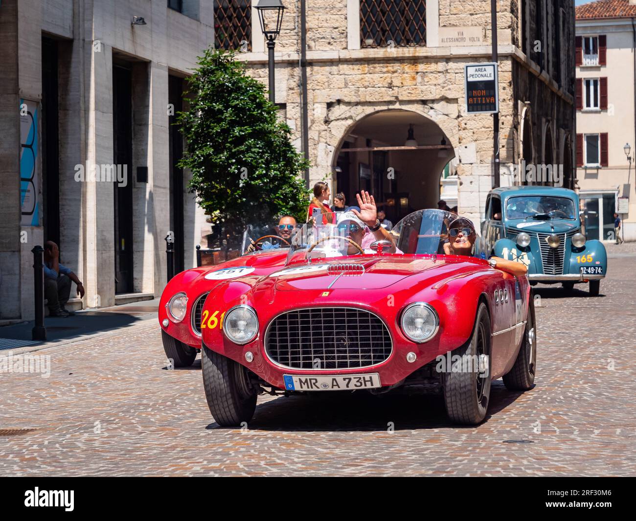 1953 Ferrari 250 MM Spider Vignale, Mille Miglia 2023, day5 in Brescia Stockfoto