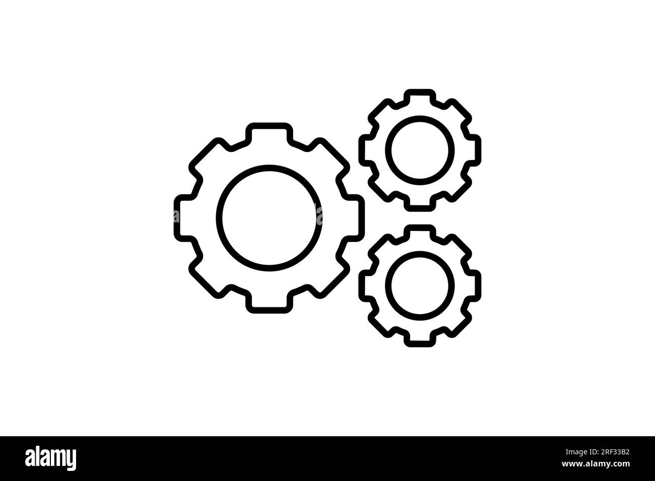 Konfigurationssymbol. Symbol für Gänge, Einstellungen und Konfiguration. Stil des Liniensymbols. Einfache Vektorkonstruktion editierbar Stock Vektor
