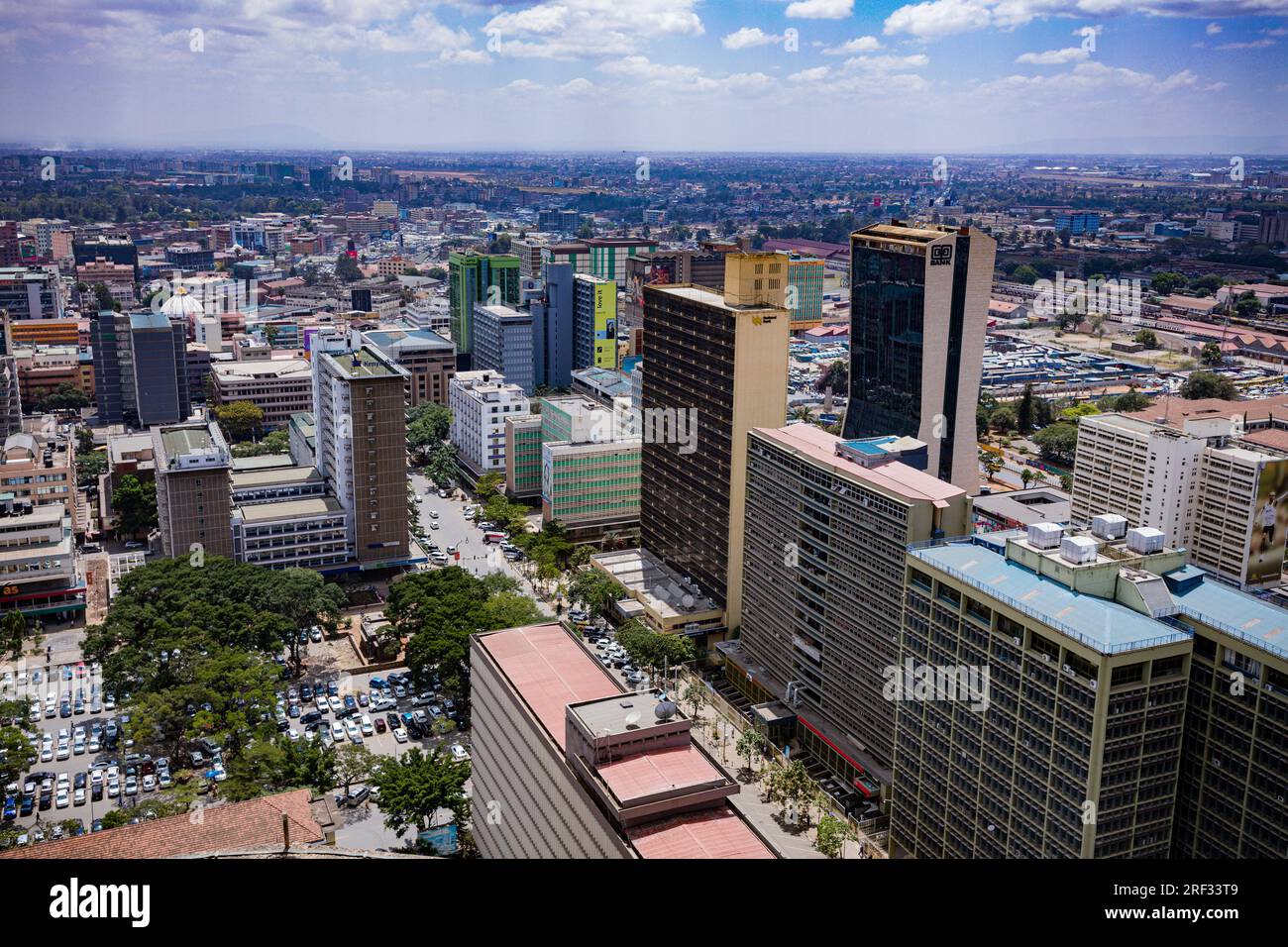 Kenyas Capital City Nairobi City Skyline Wolkenkratzer Reisen Dokumentarfotografen Stadtlandschaften Turmgebäude Urban Discover East African CI Stockfoto
