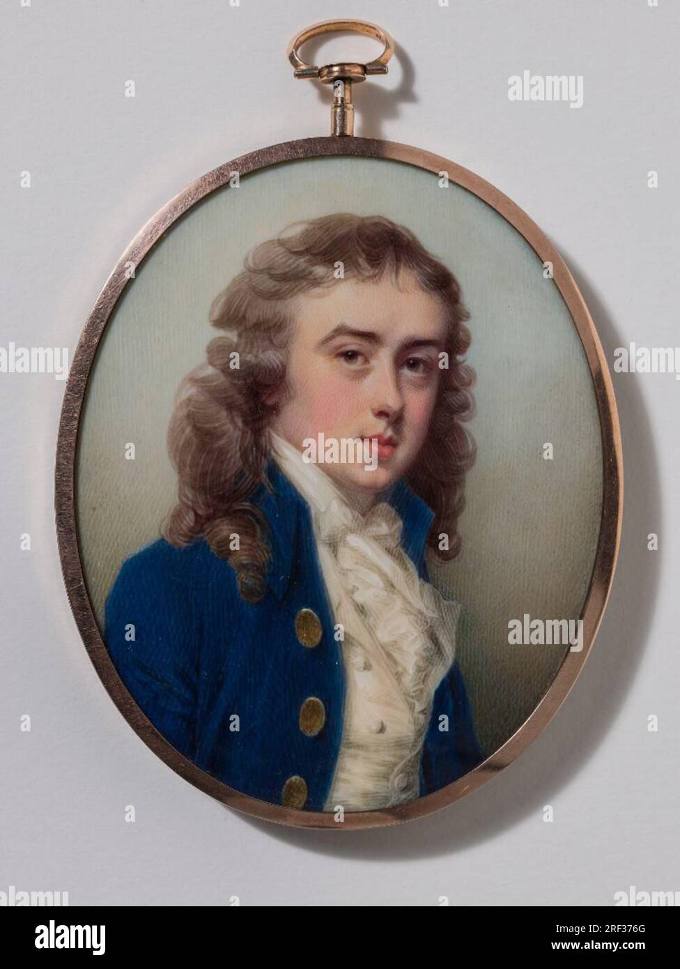 Ein Junge im blauen Mantel zwischen 1780 und 1789 Uhr von Jeremiah Meyer Stockfoto