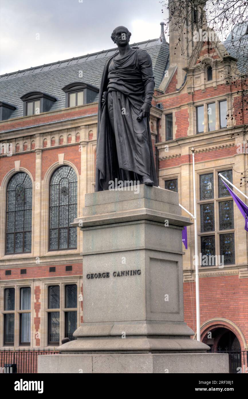 Statue von George Canning, 27. Januar 2015, 13:48:18, von Richard Westmacott Stockfoto