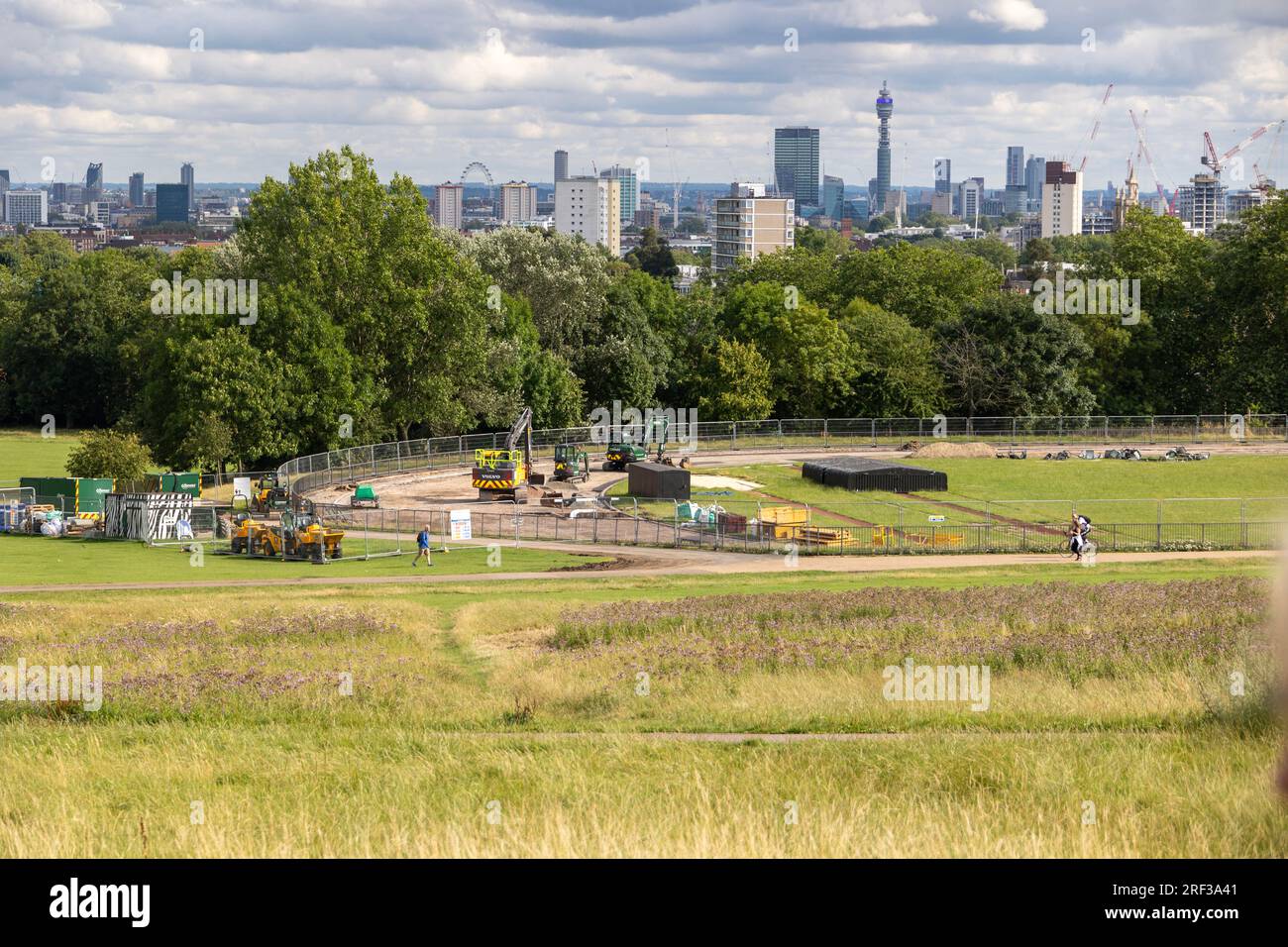 Parliament Hill Fields ist unter Rückzahlung Stockfoto