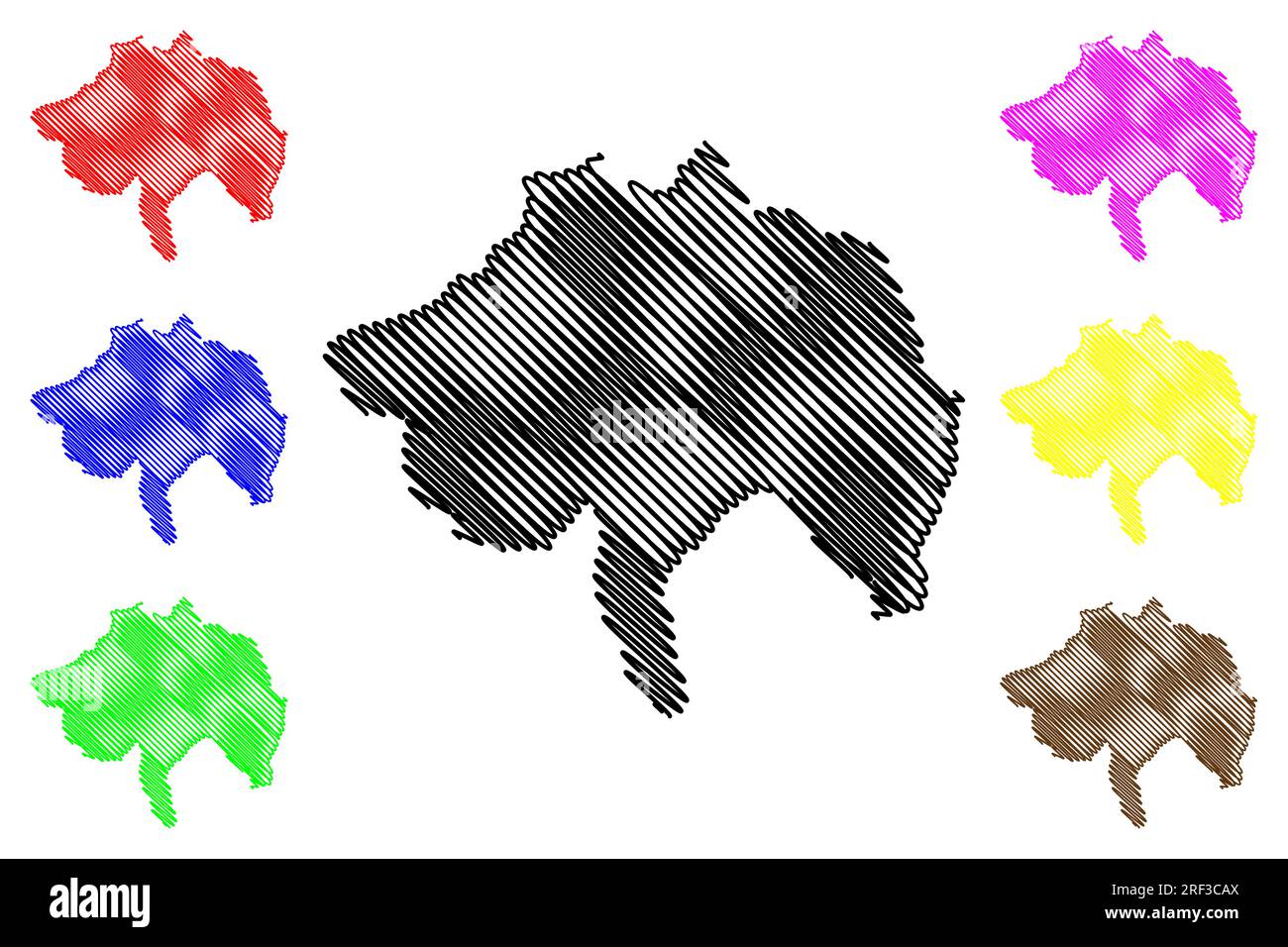 Rossendale nicht-Metropolregion, Borough (Vereinigtes Königreich Großbritannien und Nordirland, zeremonielle Grafschaft Lancashire oder Lancs, England) m Stock Vektor