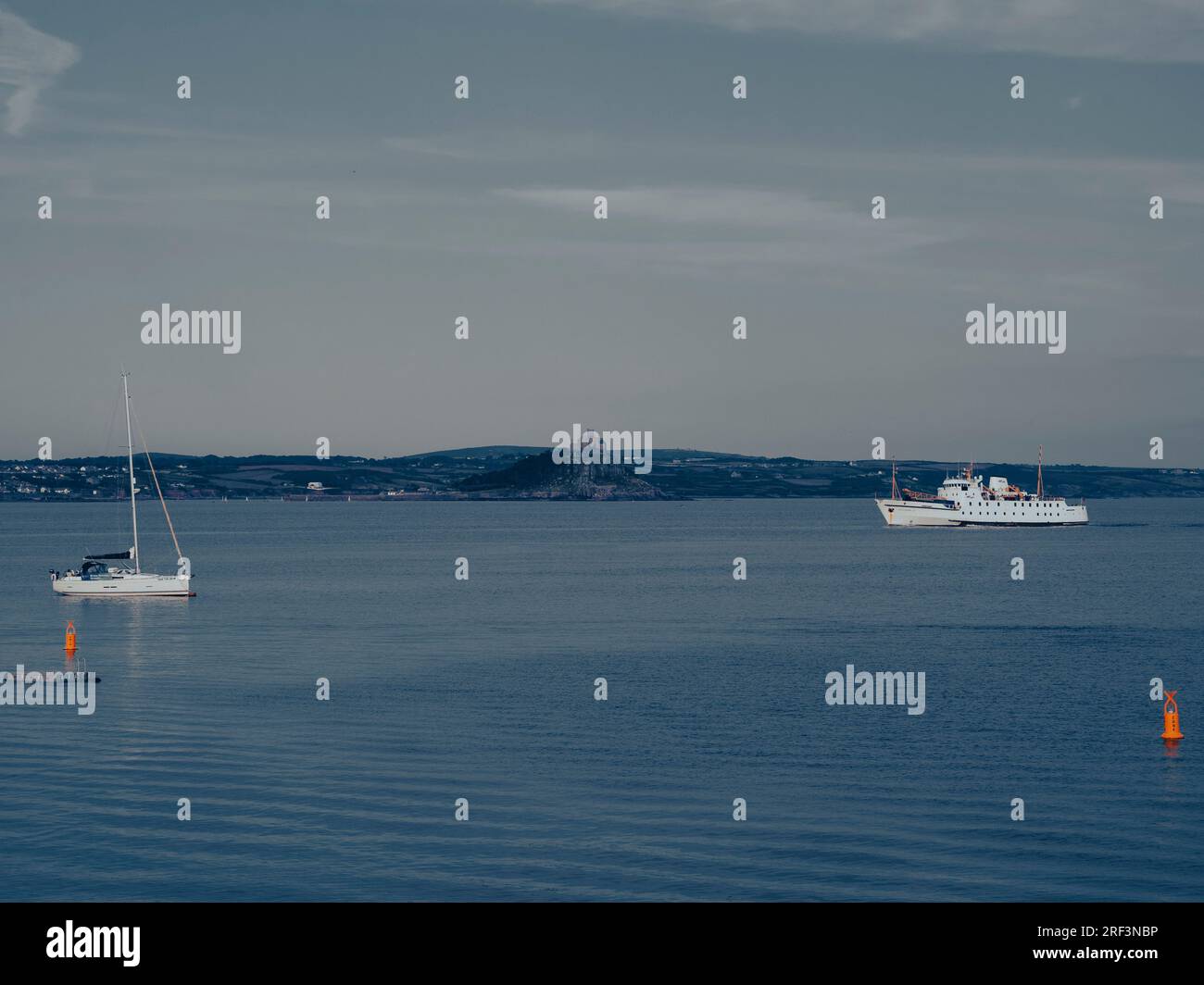 Scillioian Ferry legt in Penzance, Cornwall, England, UK, GB an. Stockfoto