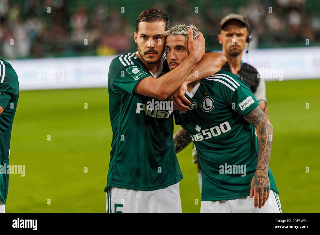 Yuri Ribeiro und Josue Pesqueira während des Spiels PKO BP Ekstraklasa 2023/24 zwischen Legia Warszawa und LKS Lodz in Marshall Józef Piłsudski Municipal Stockfoto