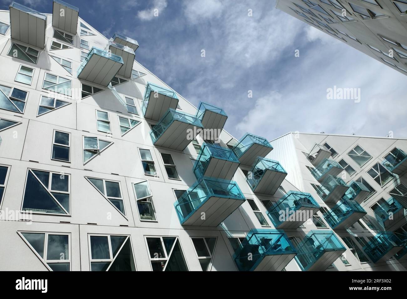 Die Eisberghäuser, Aarhus docklands, Dänemark. Stockfoto