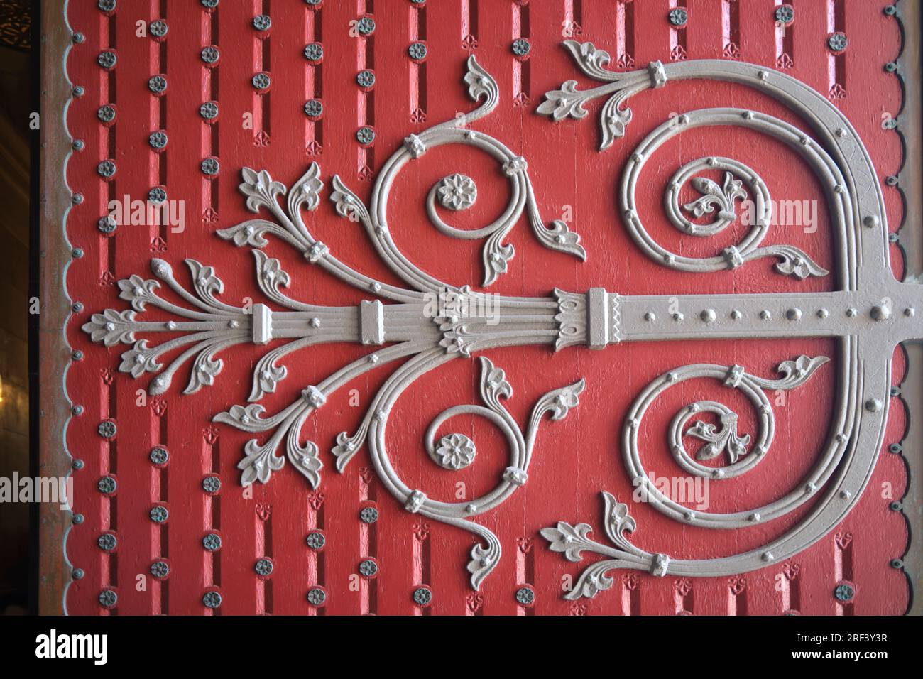 Türdetails der Kathedrale Major in Marseille, Frankreich Stockfoto