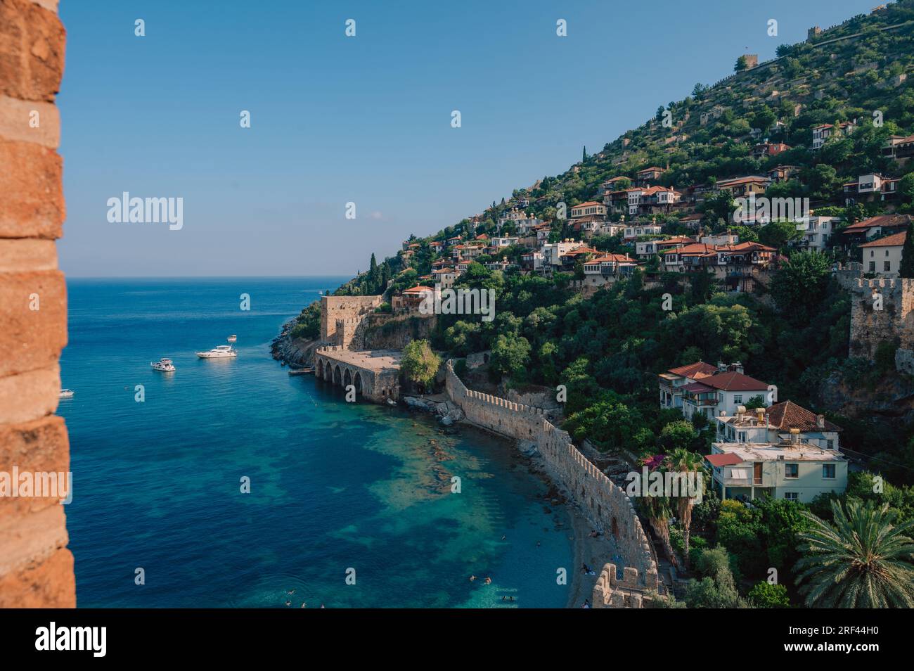 Stadt Alanya, Türkei, Blick vom roten Turm (kizil kule) Stockfoto