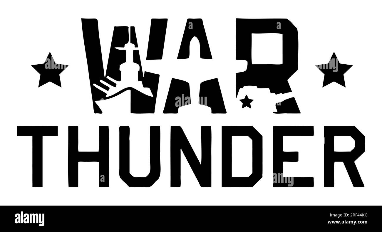 Vector-Logo des Videospiels war Thunder. Dampfanwendung. Gaijin Entertainment, Gaijin Network Limited. Massive-Multiplayer-Rollenspiele im Internet Stock Vektor