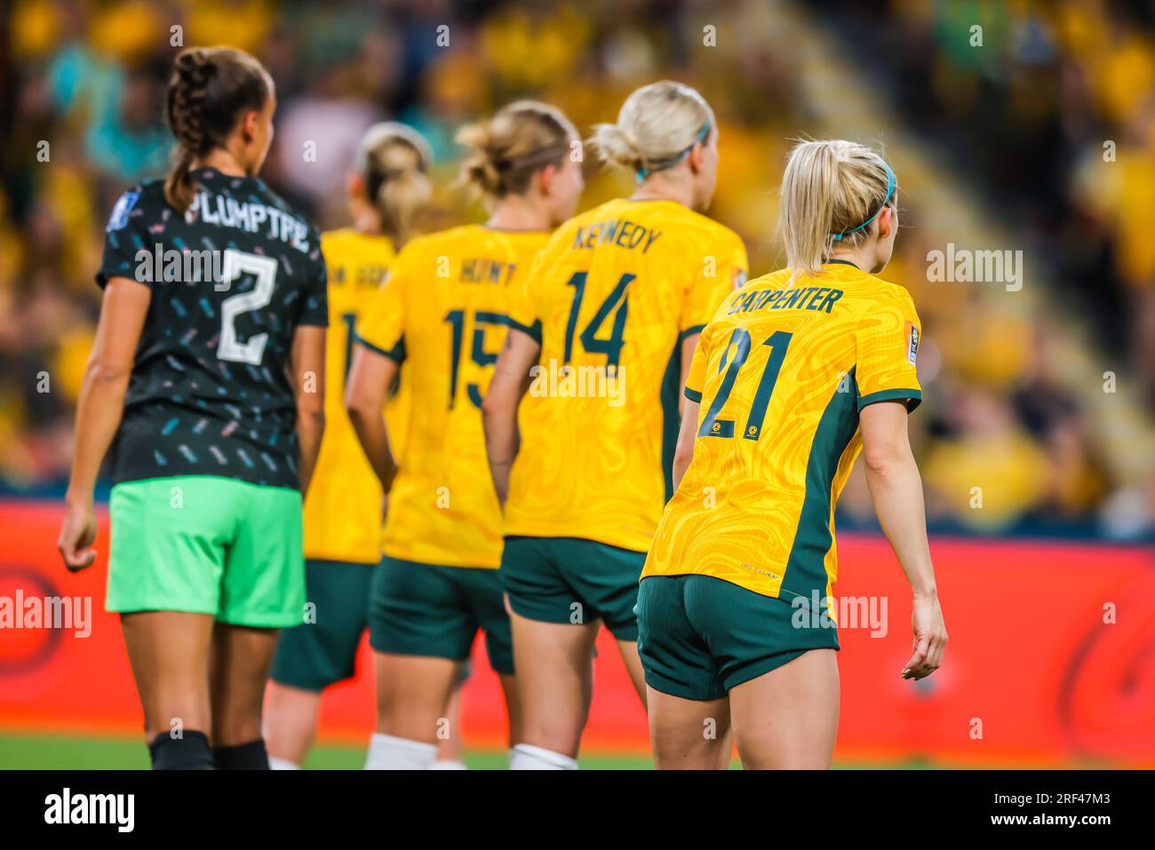 BRISBANE, AUSTRALIEN - JULI 27: Australien spielt Nigeria bei der FIFA Frauen-Weltmeisterschaft A. Stockfoto