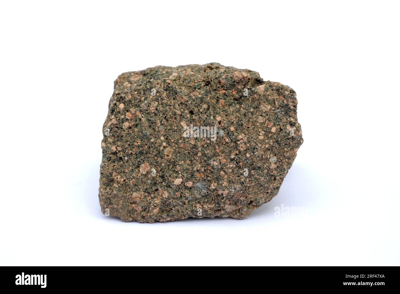 Rhyolith ist ein extrusive oder vulkanisches Gestein. Diese Probe stammt aus Sierra de Albarracin, Teruel, Aragon, Spanien. Stockfoto