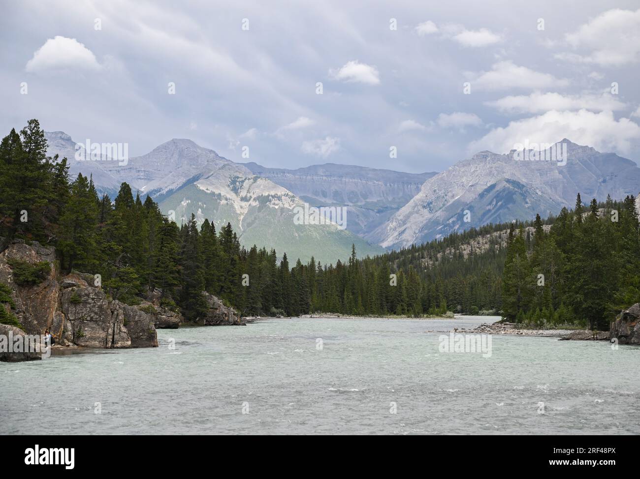 Bug River, Banff, Alberta, Kanada. Stockfoto