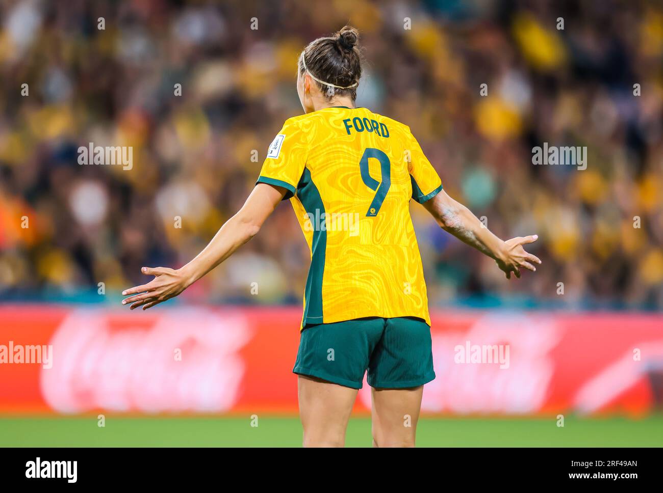 BRISBANE, AUSTRALIEN - JULI 27: Australien spielt Nigeria bei der FIFA Frauen-Weltmeisterschaft A. Stockfoto