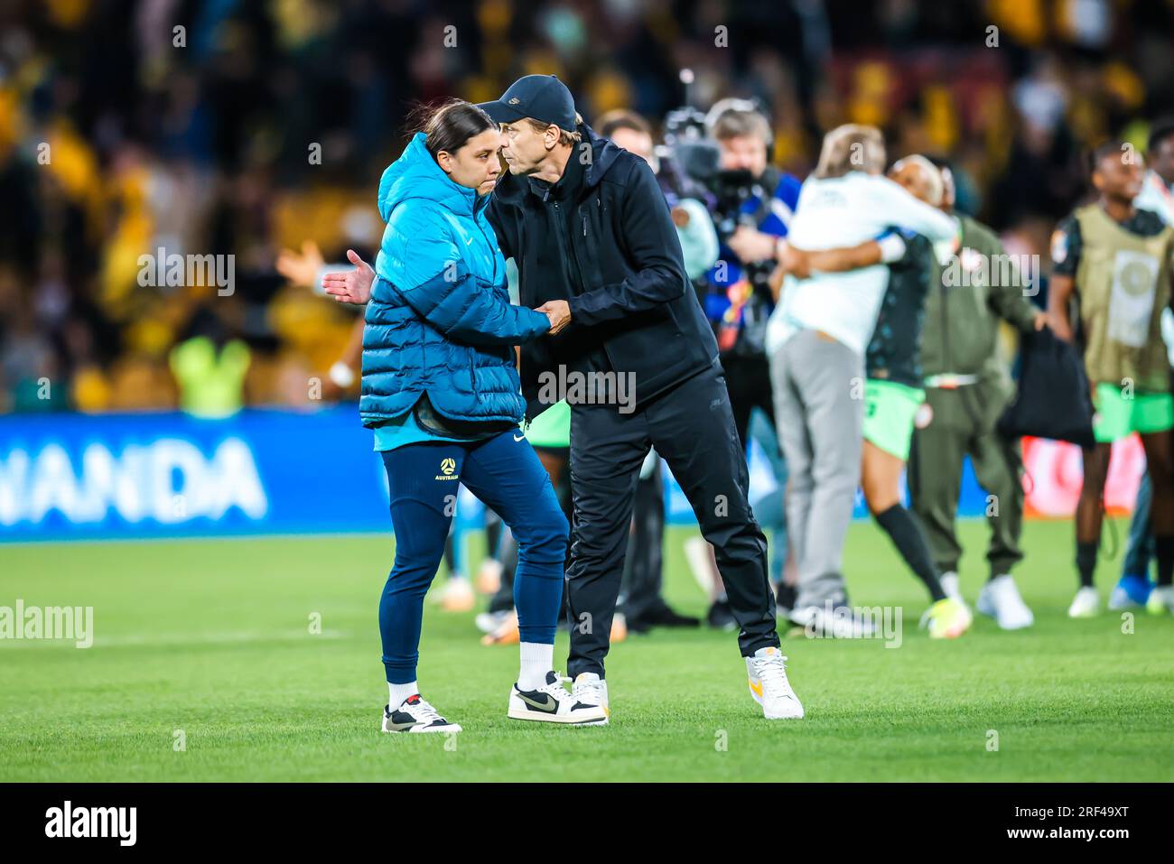 BRISBANE, AUSTRALIEN - JULI 27: Australien spielt Nigeria bei der FIFA Frauen-Weltmeisterschaft A. Stockfoto