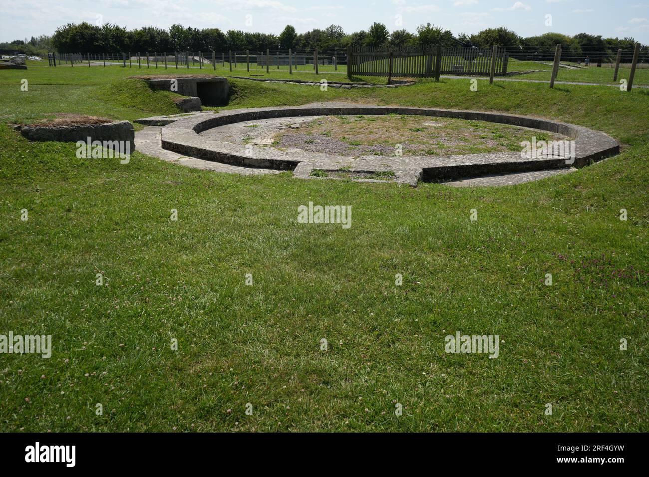 Überreste der WW2. Deutschen Waffensiedlung an der Merville Gun Battery Stockfoto