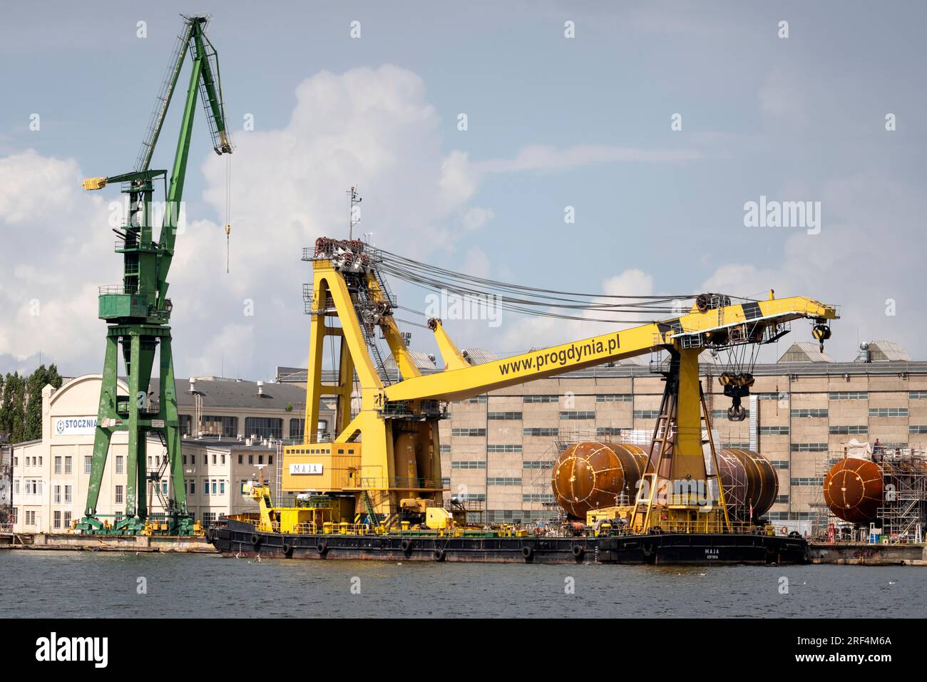 Hafen der Infrastruktur Danzig in Martwa Wisla, Polen, Europa, EU Stockfoto