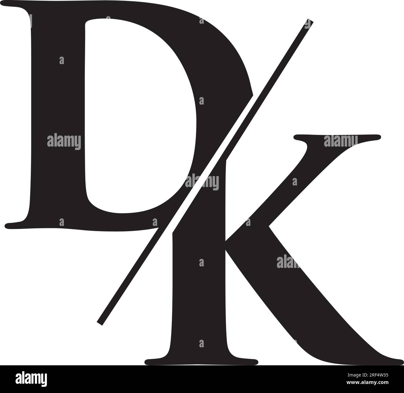 Logo mit dem Buchstaben „DK Signature“ im Vektorformat Stock Vektor