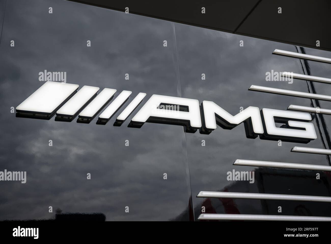 Silverstone, Großbritannien - Freitag, 7. Juli 2023 - FORMEL 1 ARAMCO GRAND PRIX 2023 - Mercedes AMG Stockfoto