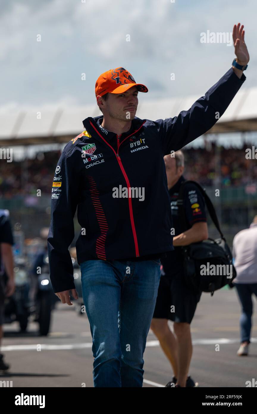 Silverstone, Großbritannien - Freitag, 7. Juli 2023 - FORMEL 1 ARAMCO GRAND PRIX 2023 - Max Verstappen (Dutchland) - Oracle Red Bull Racing Stockfoto