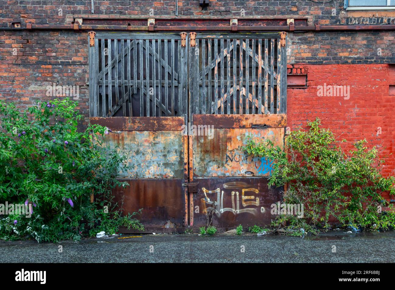 Industrieller Zerfall in Liverpool, Vereinigtes Königreich Stockfoto